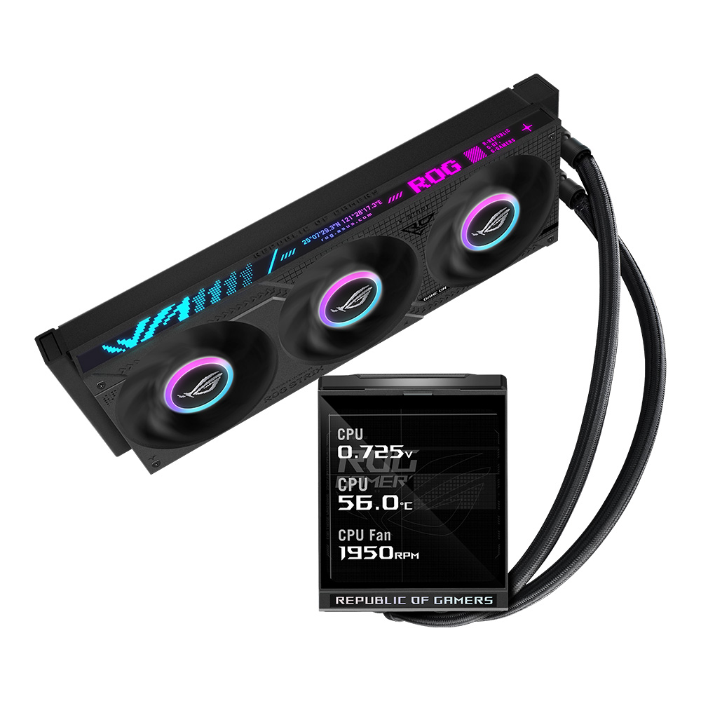 大型5.08インチLCD搭載「ROG STRIX LC IV」360mm水冷CPUクーラー2製品